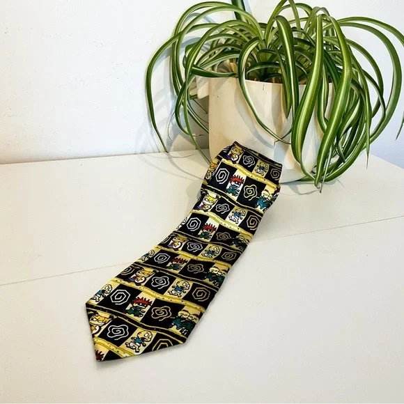 VINTAGE 90S RUGRATS Silk Men's Necktie - Picture 7 of 8